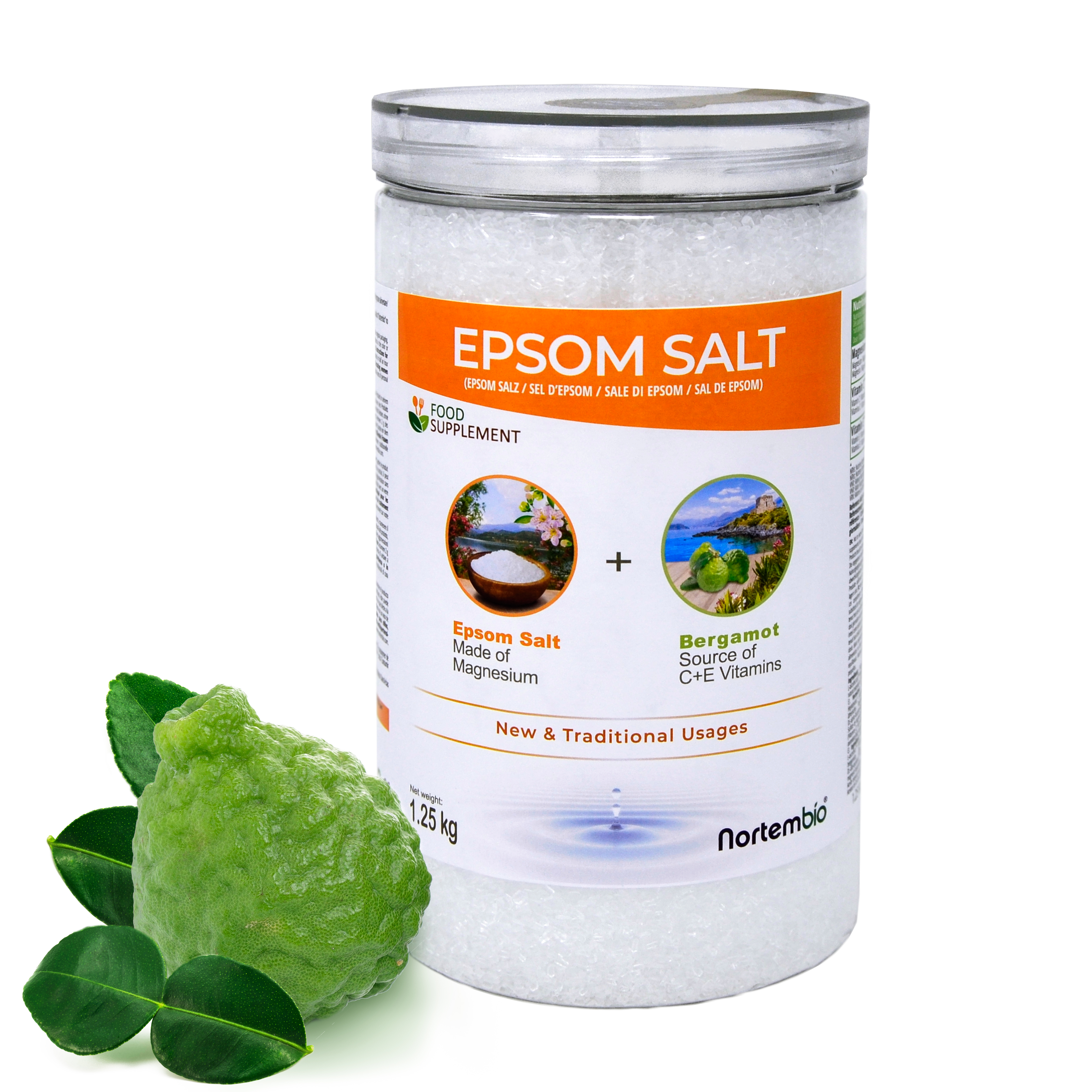 Sales de Epsom Alimentarias Bergamota