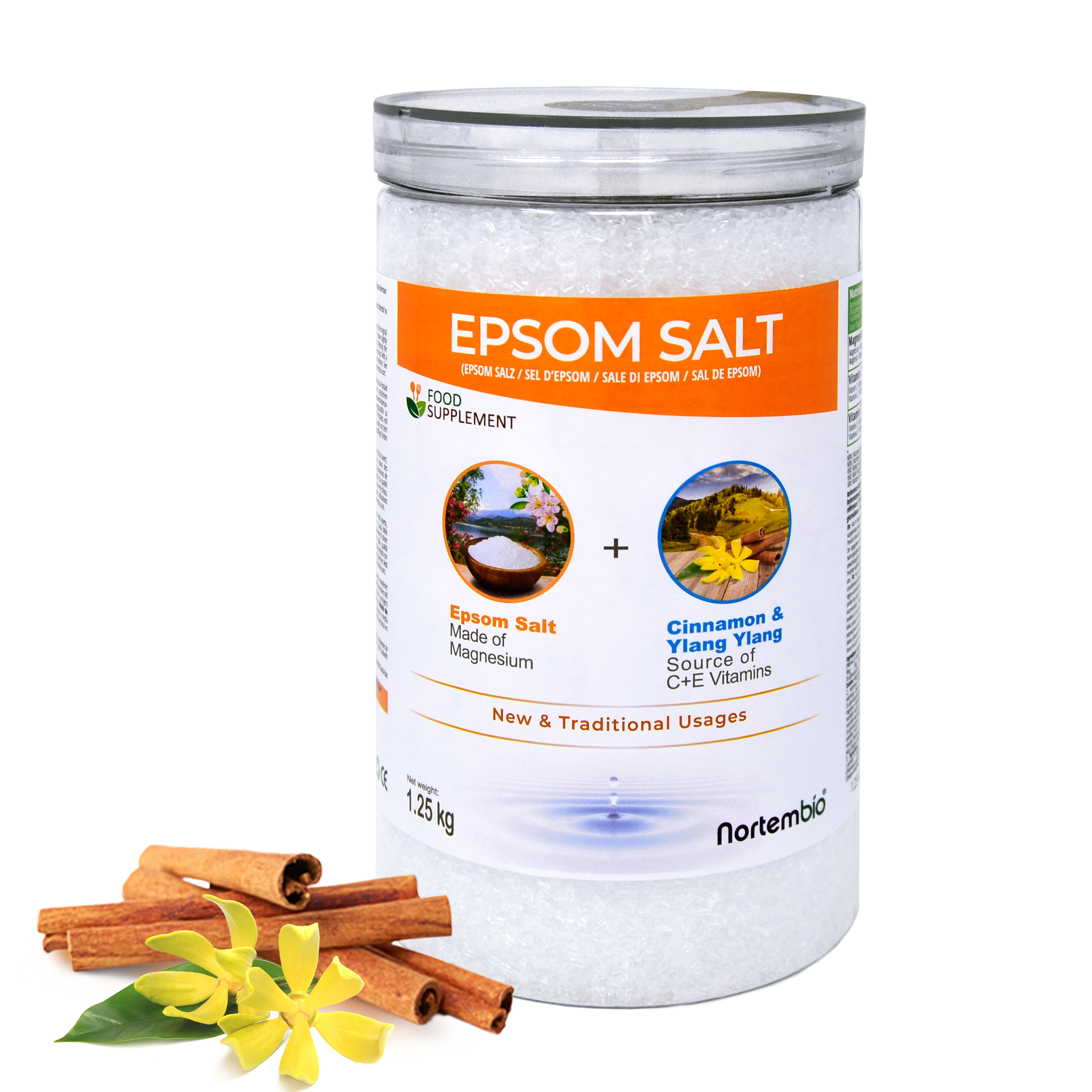 Sales de Epsom Alimentarias Canela y ylang ylang