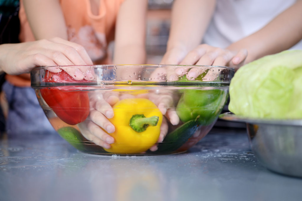 desinfectar frutas y verduras con bicarbonato de sodio y acido citrico